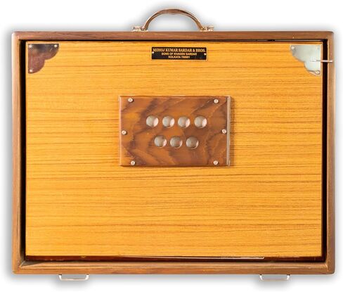 Shruti Box, Monoj Kr Sardar, Large, 16 x 3.5 x 12.5 Inches, Solid Teak Wood With Bag, In USA, Long Sustain, Surpeti Sur peti, MKS, Yoga Music (PDI-FBJ) in Saudi Arabia