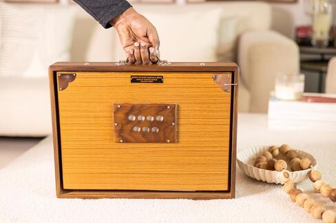 Shruti Box, Monoj Kr Sardar, Large, 16 x 3.5 x 12.5 Inches, Solid Teak Wood With Bag, In USA, Long Sustain, Surpeti Sur peti, MKS, Yoga Music (PDI-FBJ) in Saudi Arabia