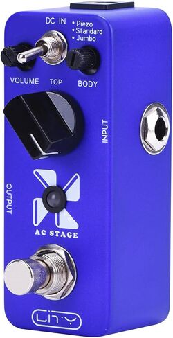 Acoustic AC Stage Acoustic Guitar Simulator Mini Pedal 3 Modes Piezo/Standard/Jumbo, Nature and Smooth Acoustic Guitar Sound for Electric Guitar Effect True Bypass in Saudi Arabia