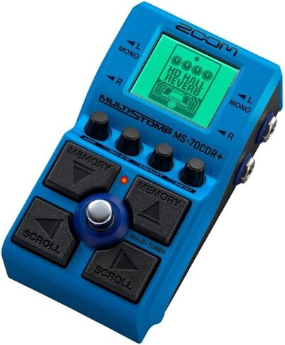 Zoom MS-70CDR+ دواسة تأثيرات الجيتار MultiStomp مع أكثر من 140 تأثيرًا تتميز بالجوقات، والتأخير، والترددات، وتأثيرات ستيريو، وتسلسل التأثير، وصندوق ستومب واحد، وموالف، وتعمل بالبطارية in Saudi Arabia