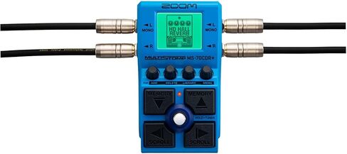 Zoom MS-70CDR+ دواسة تأثيرات الجيتار MultiStomp مع أكثر من 140 تأثيرًا تتميز بالجوقات، والتأخير، والترددات، وتأثيرات ستيريو، وتسلسل التأثير، وصندوق ستومب واحد، وموالف، وتعمل بالبطارية in Saudi Arabia