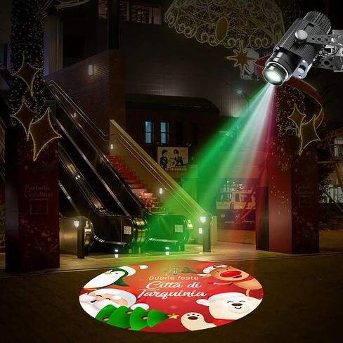 GOBO Projector LED Logo GOBO Projector Image Rotation IP65 Waterproof with Manual Zoom DJ Effect Light Custom Gobos for Company Restaurant Store Wedding Advertising Outdoor Use (20, Watts) in Saudi Arabia