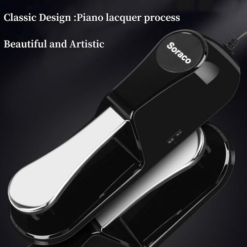 Sustain Pedal Univerdal للوحة المفاتيح مع مفتاح قطبية لـ Yamaha Casio Roland Korg Behringer Moog Piano Midi لوحات المفاتيح الإلكترونية نمط دواسة قدم البيانو (إصدار ترقية) in Kuwait