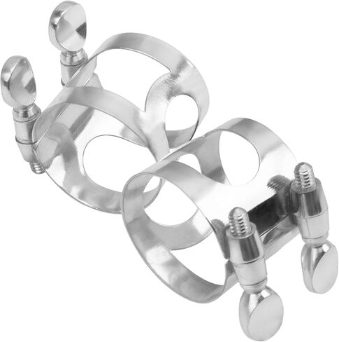 2Pcs Yootones Metal Tenor Saxophone Ligature Fastener Compatible with Tenor Saxophone Sax (Chrome) in Saudi Arabia