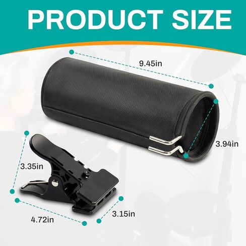 حامل عصا الطبل، حقيبة عصا الطبل من النايلون قابلة للتعديل، حقيبة حاوية عصا الطبل أو فرشاة مطرقة، حامل عصا الطبل بمشبك عالمي، يحمل ما يصل إلى 10 أزواج من عصي الطبل in Kuwait