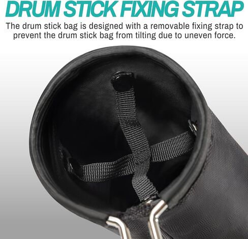 حامل عصا الطبل، حقيبة عصا الطبل من النايلون قابلة للتعديل، حقيبة حاوية عصا الطبل أو فرشاة مطرقة، حامل عصا الطبل بمشبك عالمي، يحمل ما يصل إلى 10 أزواج من عصي الطبل in Kuwait