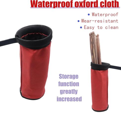 Portable Nylon Drum Stick Bag, Quick Change Drum Stick Holder for Drum Set, Waterproof and Dustproof Drum Sticks Bag, Percussion Stick Bag with Large Capacity in Kuwait