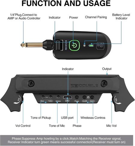 Acoustic Guitar Pickup Rechargable Active Soundhole Guitar Pickup Adjustable Pickup for Guitar Magnetic Coil Build-in Volume Control Guitar Microphone Acoustic Pickup in Saudi Arabia