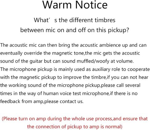 Acoustic Guitar Pickup Rechargable Active Soundhole Guitar Pickup Adjustable Pickup for Guitar Magnetic Coil Build-in Volume Control Guitar Microphone Acoustic Pickup in Saudi Arabia
