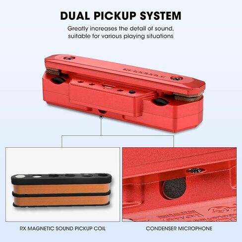 Acoustic Guitar Pickup Rechargable Active Soundhole Guitar Pickup Adjustable Pickup for Guitar Magnetic Coil Build-in Volume Control Guitar Microphone Acoustic Pickup in Saudi Arabia