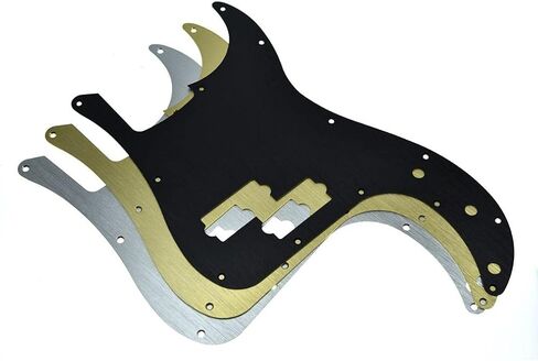 Dopro 13 فتحة لليد اليمنى على الطراز الحديث من معدن الألومنيوم المؤكسد الدقة باس P Bass Pickguard يناسب الحاجز الأمريكي P Bass الأسود in Saudi Arabia