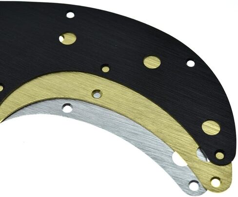 Dopro 13 فتحة لليد اليمنى على الطراز الحديث من معدن الألومنيوم المؤكسد الدقة باس P Bass Pickguard يناسب الحاجز الأمريكي P Bass الأسود in Saudi Arabia