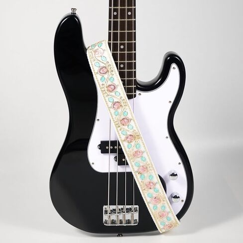 حزام الجيتار، حزام جيتار كهربائي قوطي من الجلد باللون الأرجواني المنقوش، حزام جيتار صوتي عتيق غربي قابل للتعديل in Kuwait