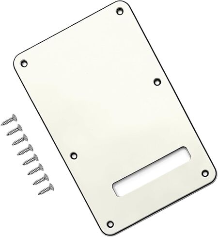 Vintage White Guitar Back Plate Strat/Stratocaster Tremolo Cavity Cover, Electric Guitar Neck Plate, Tremolo Cover with Pickguard for 6 Screws, Suitable for ST Electric Guitars in Saudi Arabia