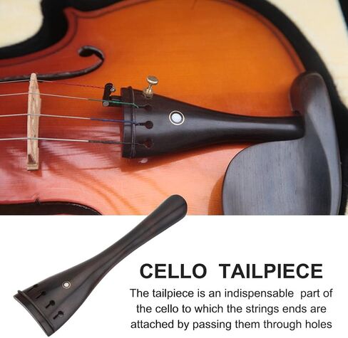 Cello Tailpiece, Ebony Wood Classic Tailpiece for 3/4 4/4 CelloFiddle Accessories in Saudi Arabia