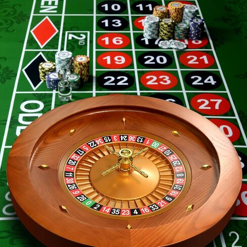 Deluxe Wooden Roulette Wheel Casino Grade Precision Bearings Roulette Wheel Set for Adults Club Parties (Light, 18in) in Saudi Arabia