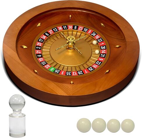 Deluxe Wooden Roulette Wheel Casino Grade Precision Bearings Roulette Wheel Set for Adults Club Parties (Light, 18in) in Saudi Arabia