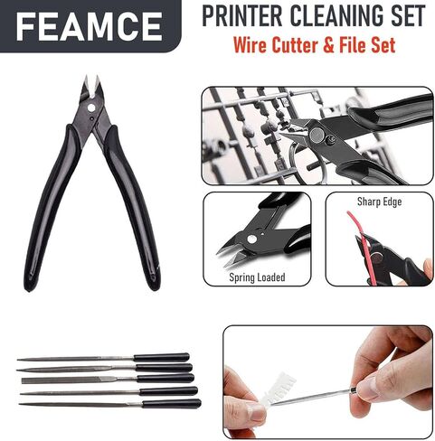 3D Printer Cleaning Tool Set - 6-in-1 3D Printer Accessories Kit - includes Spatula, Brushes, Wire Cutters, File, Cleaning Needles - Essential 3D Printing Tool Kit for All Printers in Saudi Arabia