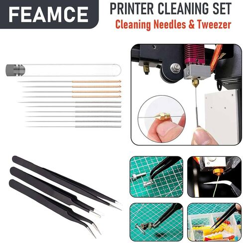 3D Printer Cleaning Tool Set - 6-in-1 3D Printer Accessories Kit - includes Spatula, Brushes, Wire Cutters, File, Cleaning Needles - Essential 3D Printing Tool Kit for All Printers in Saudi Arabia