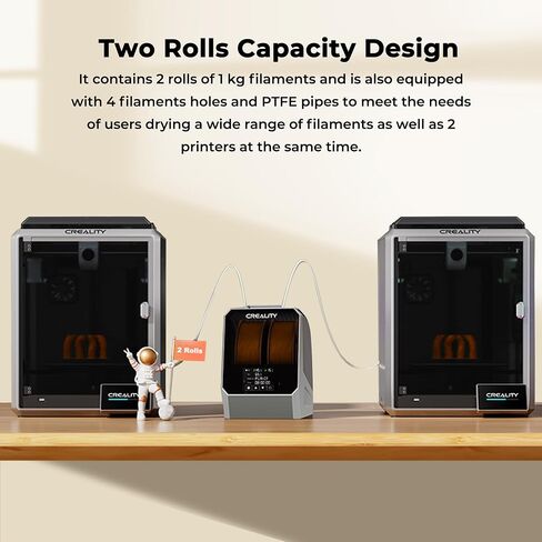2024 CREALITY Official Space Pi Filament Dryer Plus, Dual-Spool Filament Dryer Box for 3D Printing with PTC Heater, 360° Fast Heating, 4'' LCD Touch Screen, One Key Set, Compatible with PLA PETG ABS in Saudi Arabia