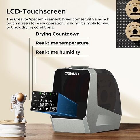 2024 CREALITY Official Space Pi Filament Dryer Plus, Dual-Spool Filament Dryer Box for 3D Printing with PTC Heater, 360° Fast Heating, 4'' LCD Touch Screen, One Key Set, Compatible with PLA PETG ABS in Saudi Arabia