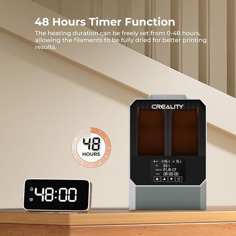 2024 CREALITY Official Space Pi Filament Dryer Plus, Dual-Spool Filament Dryer Box for 3D Printing with PTC Heater, 360° Fast Heating, 4'' LCD Touch Screen, One Key Set, Compatible with PLA PETG ABS in Saudi Arabia