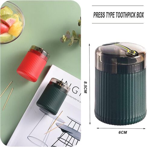 Pop Up Automatic Toothpick Dispenser, Toothpick Holder, 2024 New Toothpick Holder Dispenser, Tooth Picks Holder Dispenser, Toothpick Holder with 600 toothpicks (Three colors) in Saudi Arabia