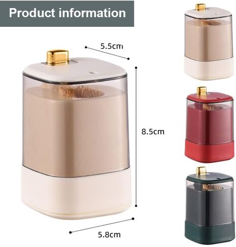 Pop Up Automatic Toothpick Dispenser, Toothpick Holder, 2024 New Toothpick Holder Dispenser, Tooth Picks Holder Dispenser, Toothpick Holder with 600 toothpicks (Three colors) in Saudi Arabia