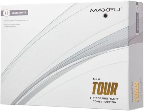Maxfli 2023 Tour White Golf Balls-12 Pack-Center Gravity Balanced, Soft Cast Urethane, Fast Core, Dual Lonomer Mantle,Tetrahedron Dimple Pattern in Kuwait