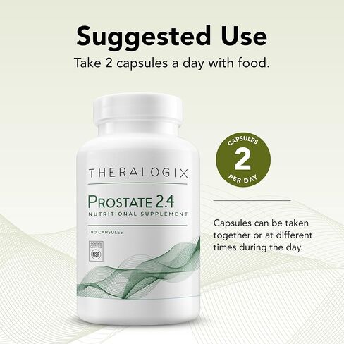Theralogix Prostate 2.4 مكمل غذائي - كمية تكفي 90 يومًا - صحة البروستاتا للرجال - يدعم أنسجة البروستاتا الصحية - الليكوبين وفيتامين د3 والسيلينيوم وفيتامين هـ - معتمد من NSF - 180 كبسولة in Kuwait