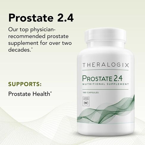 Theralogix Prostate 2.4 مكمل غذائي - كمية تكفي 90 يومًا - صحة البروستاتا للرجال - يدعم أنسجة البروستاتا الصحية - الليكوبين وفيتامين د3 والسيلينيوم وفيتامين هـ - معتمد من NSF - 180 كبسولة in Kuwait