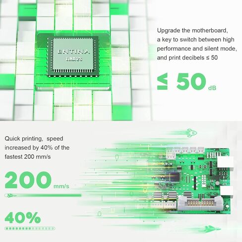 طابعة Tina2S ثلاثية الأبعاد مع طباعة سحابية عبر WiFi، طابعة ثلاثية الأبعاد مجمعة بالكامل وصغيرة للمبتدئين والأطفال مع تسوية تلقائية، طابعة عالية الدقة مع تحكم ذكي ولوحة بناء فولاذية زنبركية ساخنة in Kuwait