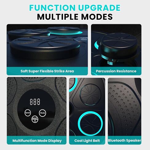 2024 Upgrade Intelligent Music Boxing Machine, Electronic Boxing Trainer with Gloves, Music Workout Machine with Smart Display Screen Punching Machine for Adults, Good Gift for Birthday. in Saudi Arabia