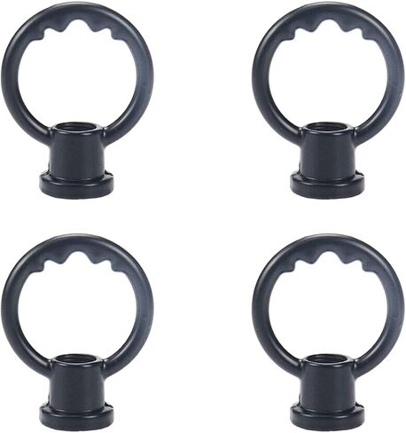 4 قطع مصباح أنثى حلقة حامل أسود رفع العين الجوز حلقة هوك للمصابيح الأوروبية، مصابيح كريستال الرجعية، الثريات 1.73 "× 1.38" in Kuwait