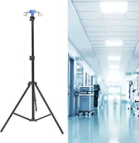 IV Stand Pole, IV Drip Bag Stand Lightweight Portable Stainless Steel Telescoping for Clinic in Saudi Arabia