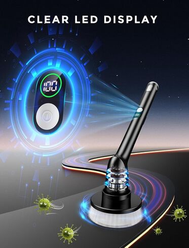 جهاز تنظيف دوار كهربائي، جهاز تنظيف دش IPX7 مع شاشة LED، فرشاة تنظيف دش كهربائية بمقبض طويل، جهاز تنظيف الحمام مع سرعتين للدوران، 7 رؤوس بديلة للاستحمام، حوض الاستحمام، المطبخ، البلاط in Saudi Arabia