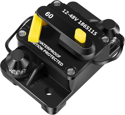 بديل لقاطع الدائرة Minn Kota 1865115 MKR-27 60 أمبير مقاوم للماء لجميع المحركات الكهربائية Minn Kota 12VDC، 24VDC، 36VDC، 48VDC in Saudi Arabia