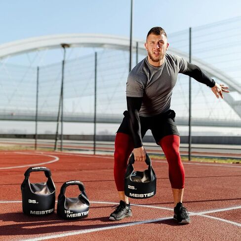 Meister BEAST جرس الرمل المحمول - وزن كيس الرمل الناعم - 35 رطل / 15.9 كجم - أسود in Kuwait