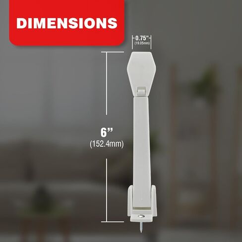 Amazing Drapery Hardware Spring Loaded Cord Tensioner for Cord Loops - Off White, Wall or Floor Mount - 4 Pack with Screws in Kuwait