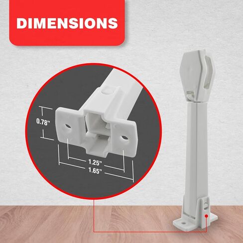 Amazing Drapery Hardware Spring Loaded Cord Tensioner for Cord Loops - Off White, Wall or Floor Mount - 4 Pack with Screws in Kuwait