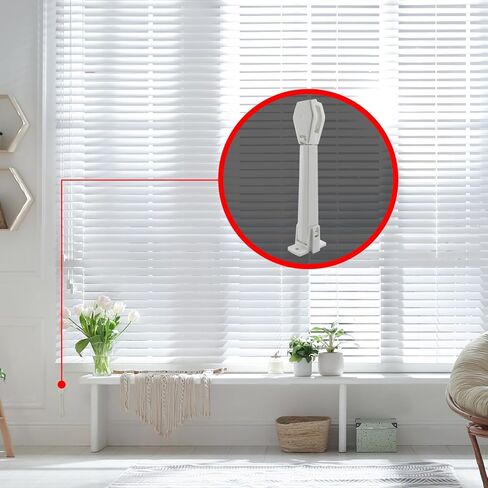 Amazing Drapery Hardware Spring Loaded Cord Tensioner for Cord Loops - Off White, Wall or Floor Mount - 4 Pack with Screws in Kuwait