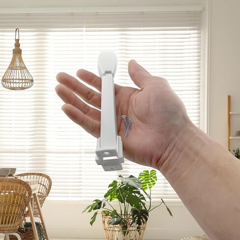 Amazing Drapery Hardware Spring Loaded Cord Tensioner for Cord Loops - Off White, Wall or Floor Mount - 4 Pack with Screws in Kuwait