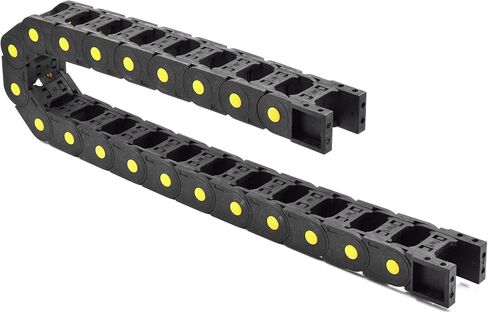Plastic Drag Chain Cable Carrier Open Type with End Connectors R250 45 x 150mm L1000mm for Electrical CNC Router Machines in Saudi Arabia