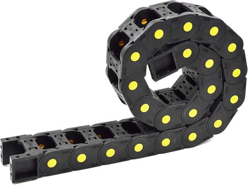 Plastic Drag Chain Cable Carrier Open Type with End Connectors R250 45 x 150mm L1000mm for Electrical CNC Router Machines in Saudi Arabia