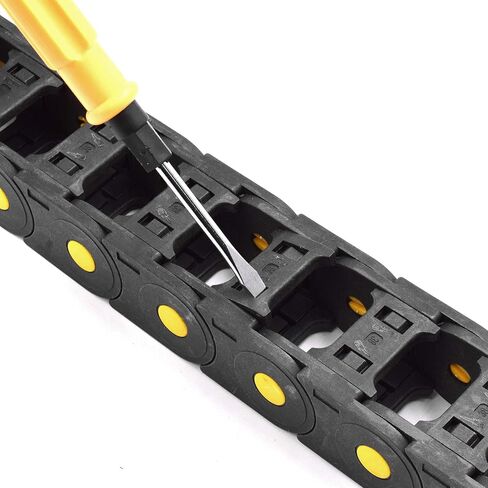 Plastic Drag Chain Cable Carrier Open Type with End Connectors R250 45 x 150mm L1000mm for Electrical CNC Router Machines in Saudi Arabia