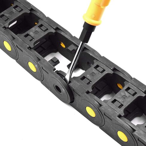 Plastic Drag Chain Cable Carrier Open Type with End Connectors R250 45 x 150mm L1000mm for Electrical CNC Router Machines in Saudi Arabia