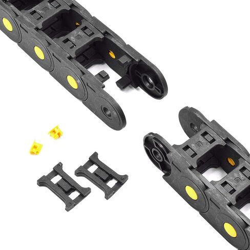 Plastic Drag Chain Cable Carrier Open Type with End Connectors R250 45 x 150mm L1000mm for Electrical CNC Router Machines in Saudi Arabia