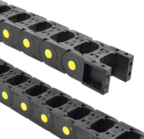 Plastic Drag Chain Cable Carrier Open Type with End Connectors R250 45 x 150mm L1000mm for Electrical CNC Router Machines in Saudi Arabia