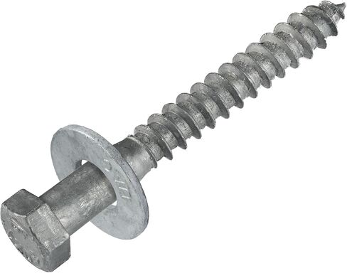 3/8 × 4 (50 حزمة) براغي سداسية متخلفة مع غسالات، مجلفنة بالغمس الساخن بواسطة Makers Bolt in Saudi Arabia
