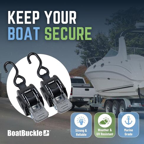 BoatBuckle Mini G3 قابل للسحب، قوة كسر 1400 رطل، 1 × 72 بوصة، عبوتان in Kuwait
